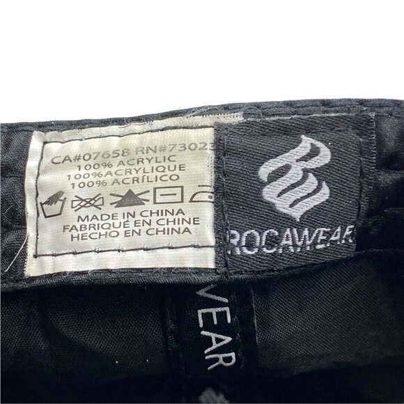 Rocawear Men's Black Monochrome Unstructured Adjustable Snapback Baseball Cap OS - Picture 7 of 10